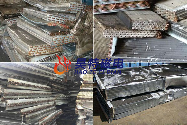 铜铝分选机分选的铜铝水箱及散热器片